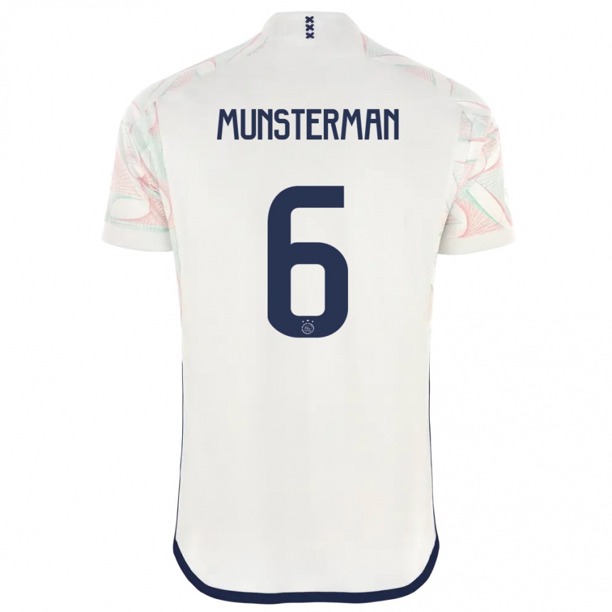 Herren Fußball Marthe Munsterman #6 Weiß Auswärtstrikot Trikot 2023/24 T-Shirt Luxemburg