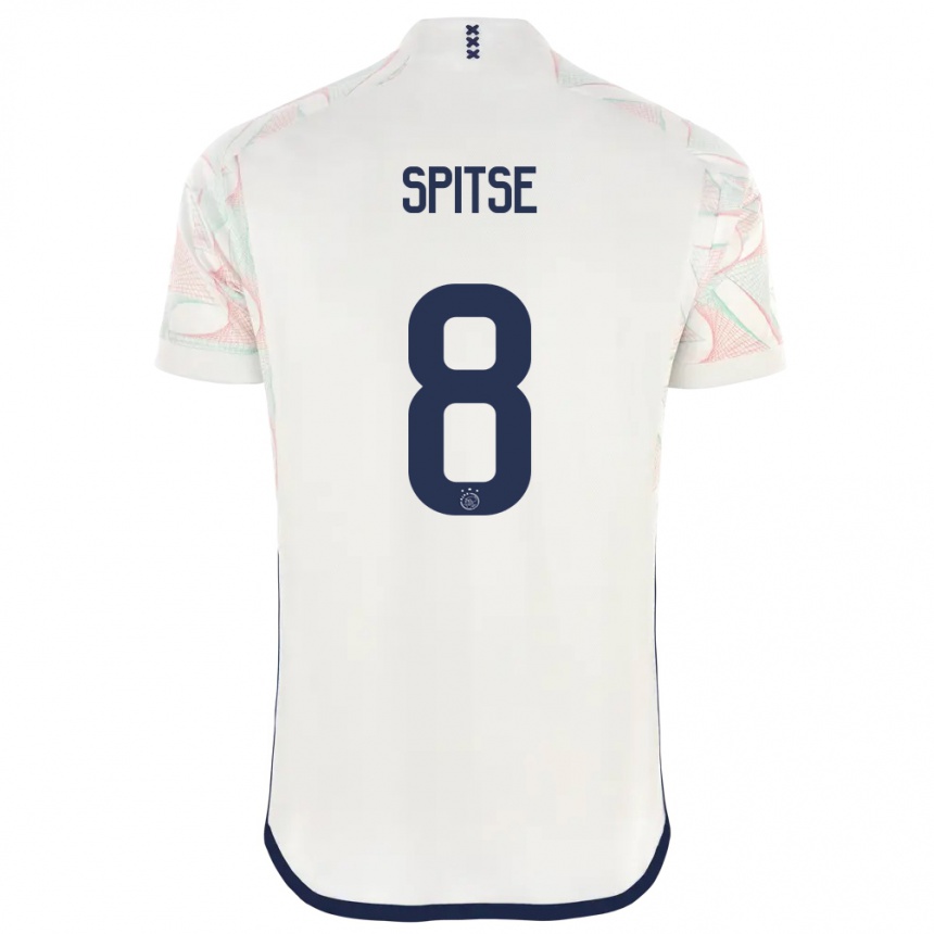 Herren Fußball Sherida Spitse #8 Weiß Auswärtstrikot Trikot 2023/24 T-Shirt Luxemburg