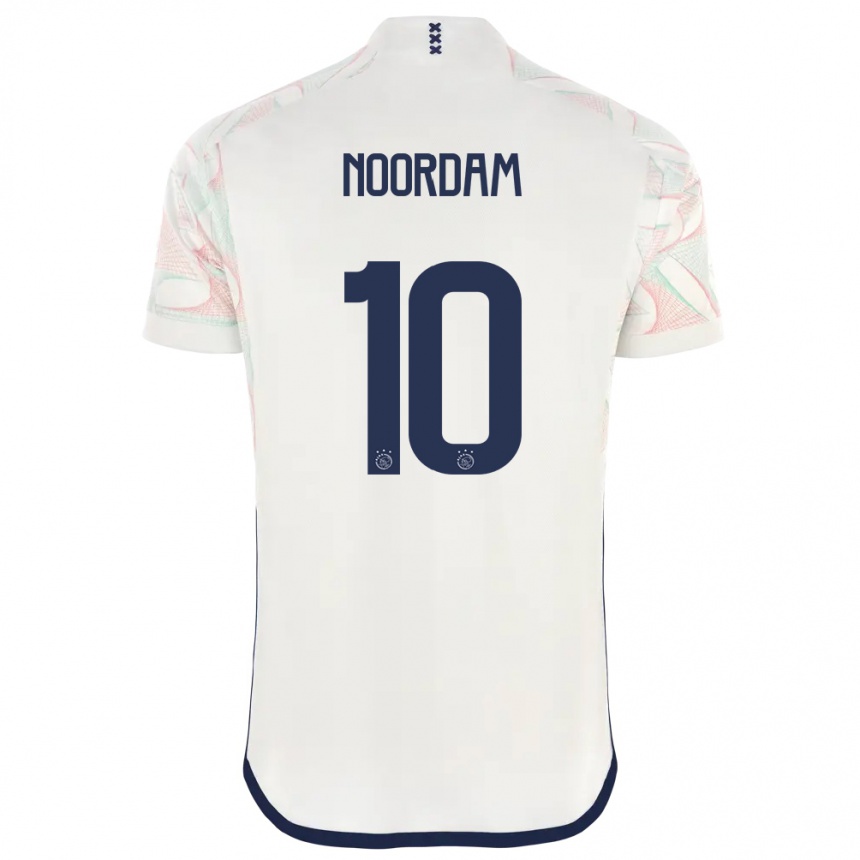 Herren Fußball Nadine Noordam #10 Weiß Auswärtstrikot Trikot 2023/24 T-Shirt Luxemburg