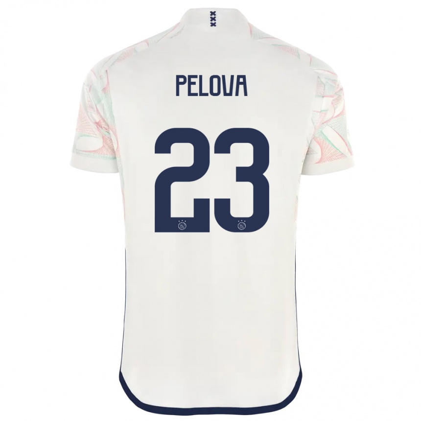 Herren Fußball Victoria Pelova #23 Weiß Auswärtstrikot Trikot 2023/24 T-Shirt Luxemburg