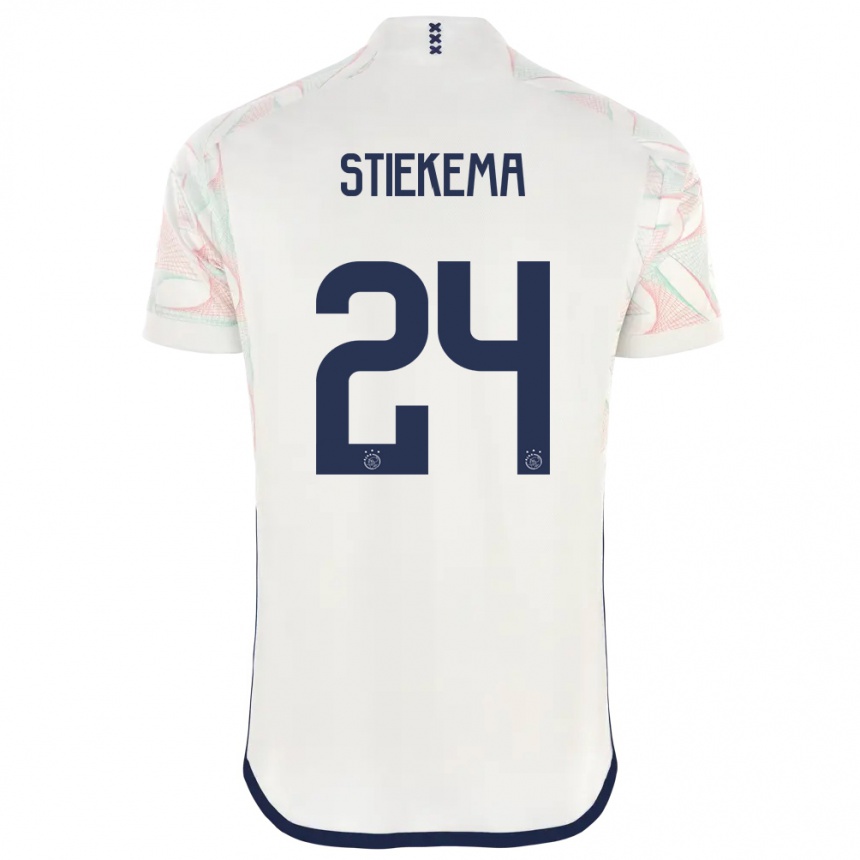 Herren Fußball Iris Stiekema #24 Weiß Auswärtstrikot Trikot 2023/24 T-Shirt Luxemburg
