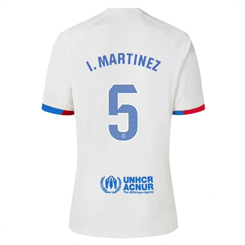 Herren Fußball Iñigo Martínez #5 Weiß Auswärtstrikot Trikot 2023/24 T-Shirt Luxemburg