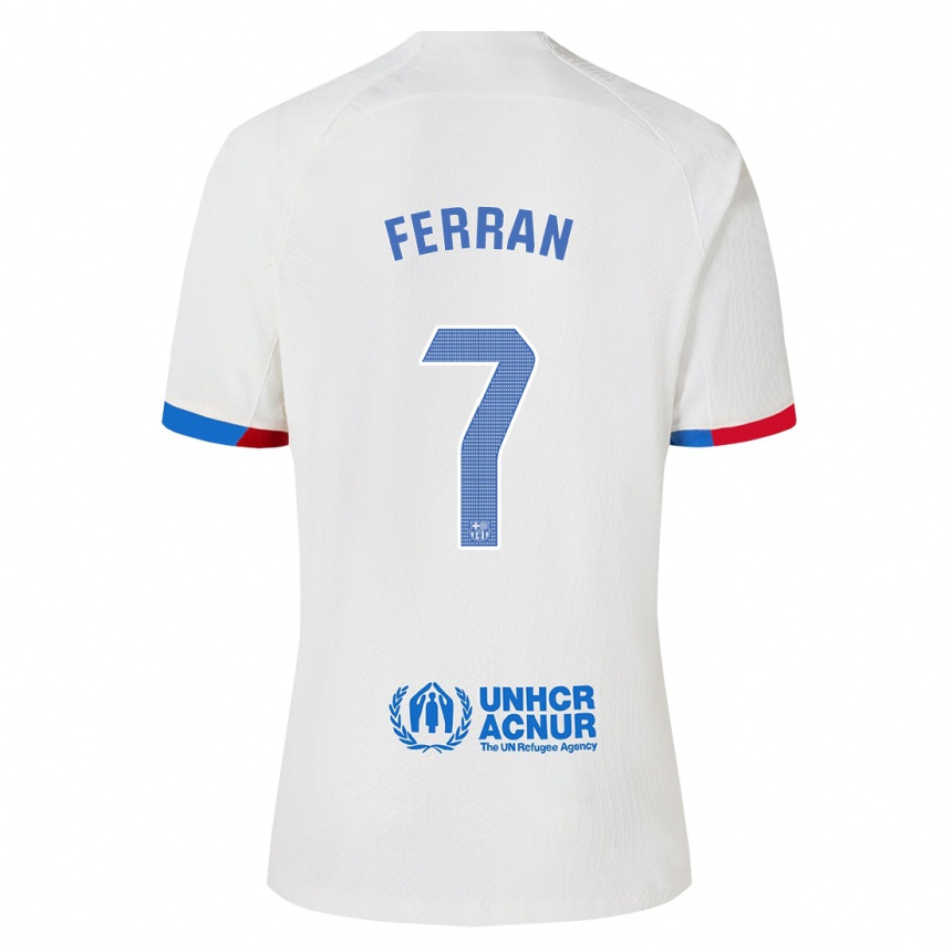 Herren Fußball Ferran Torres #7 Weiß Auswärtstrikot Trikot 2023/24 T-Shirt Luxemburg