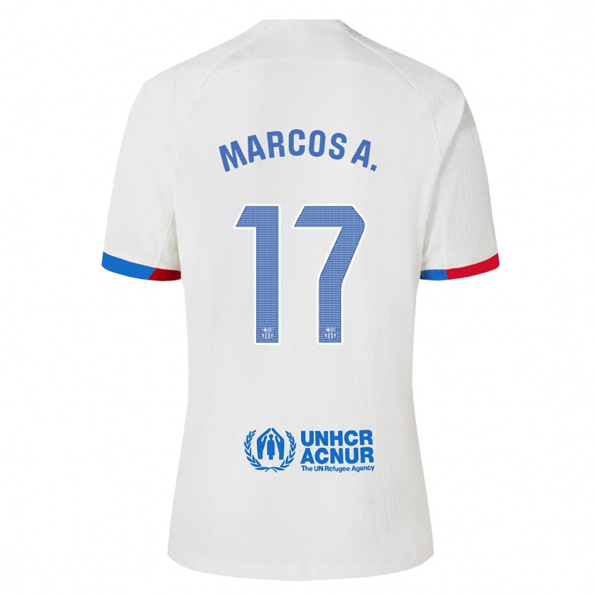 Herren Fußball Marcos Alonso #17 Weiß Auswärtstrikot Trikot 2023/24 T-Shirt Luxemburg