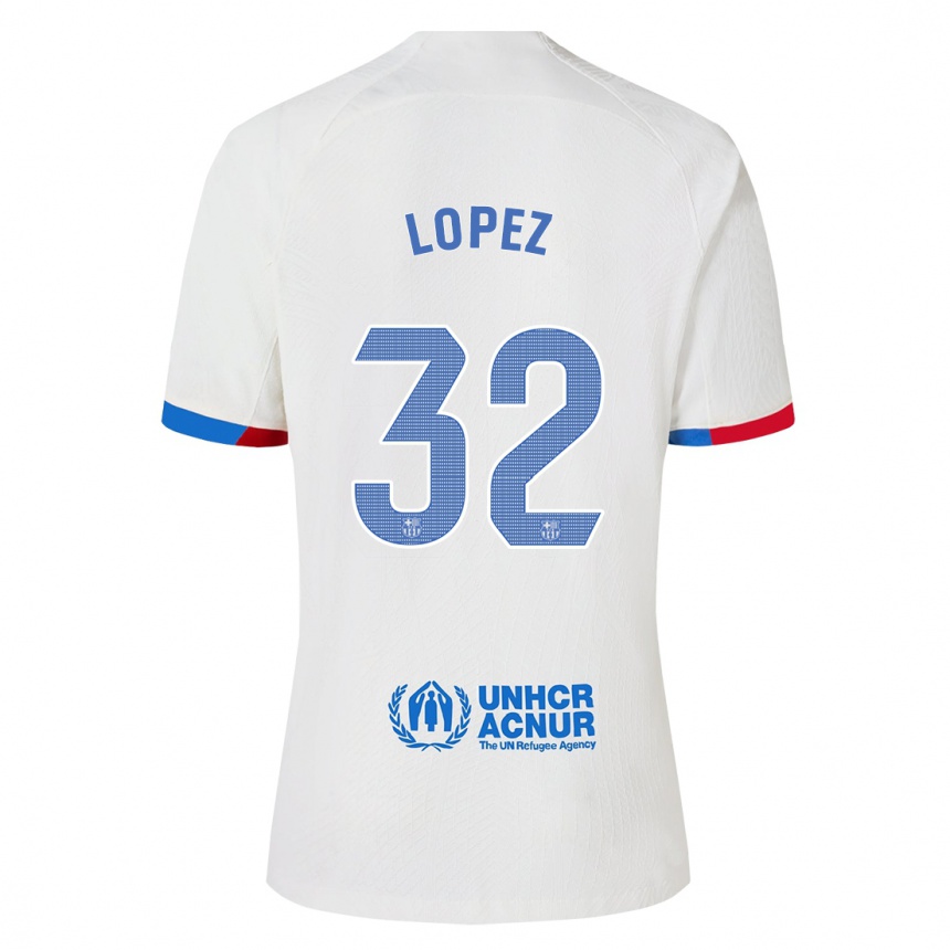 Herren Fußball Fermin Lopez #32 Weiß Auswärtstrikot Trikot 2023/24 T-Shirt Luxemburg