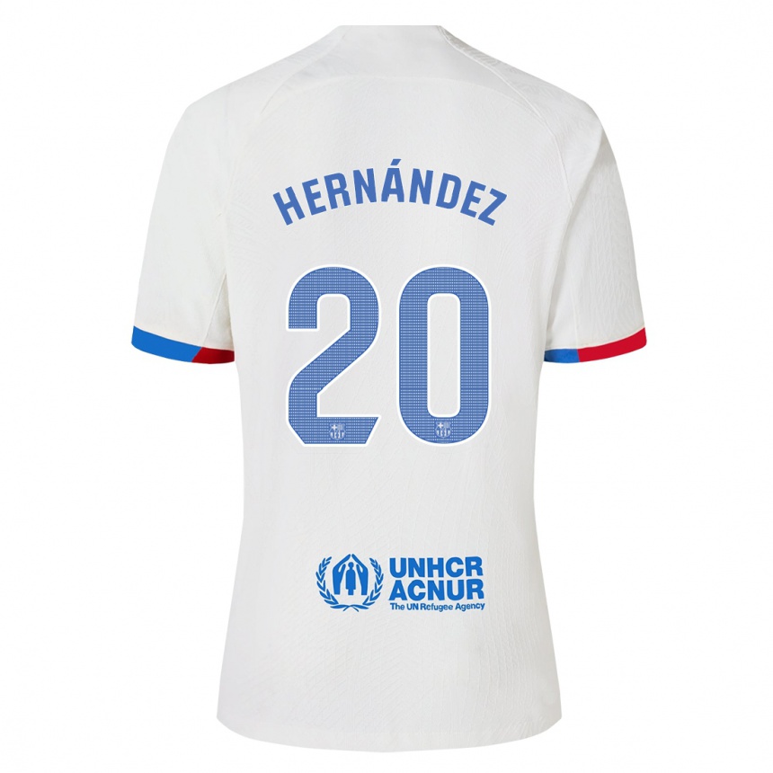 Herren Fußball Unai Hernández #20 Weiß Auswärtstrikot Trikot 2023/24 T-Shirt Luxemburg