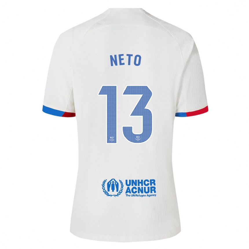 Herren Fußball Neto #13 Weiß Auswärtstrikot Trikot 2023/24 T-Shirt Luxemburg