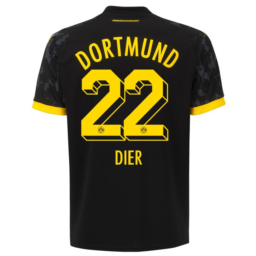 Herren Fußball Henrik Dier #22 Schwarz Auswärtstrikot Trikot 2023/24 T-Shirt Luxemburg