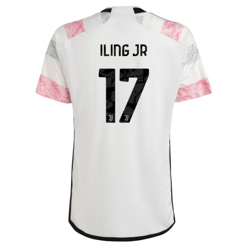 Herren Fußball Samuel Iling-Junior #17 Weiß Rosa Auswärtstrikot Trikot 2023/24 T-Shirt Luxemburg