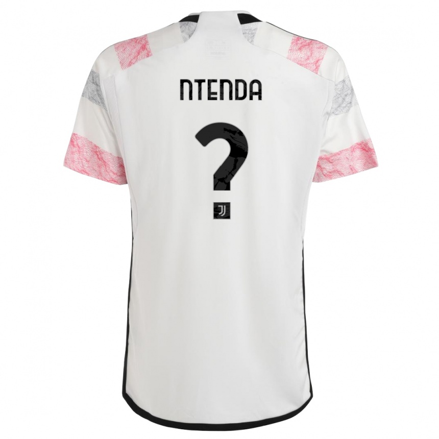 Herren Fußball Jean-Claude Ntenda #0 Weiß Rosa Auswärtstrikot Trikot 2023/24 T-Shirt Luxemburg