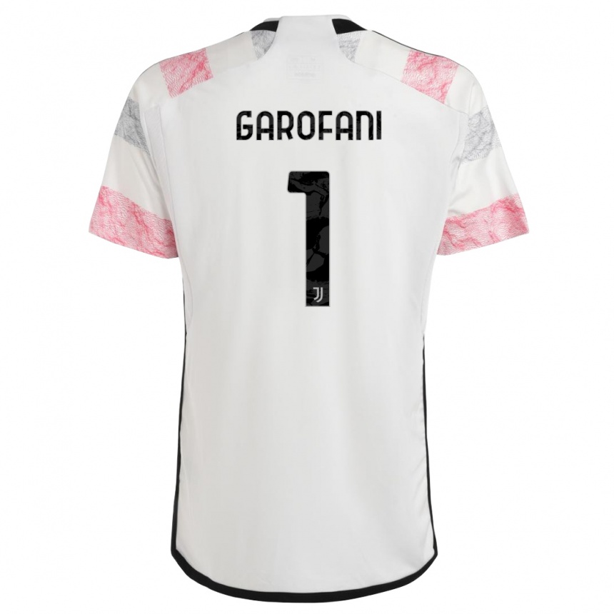 Herren Fußball Giovanni Garofani #1 Weiß Rosa Auswärtstrikot Trikot 2023/24 T-Shirt Luxemburg