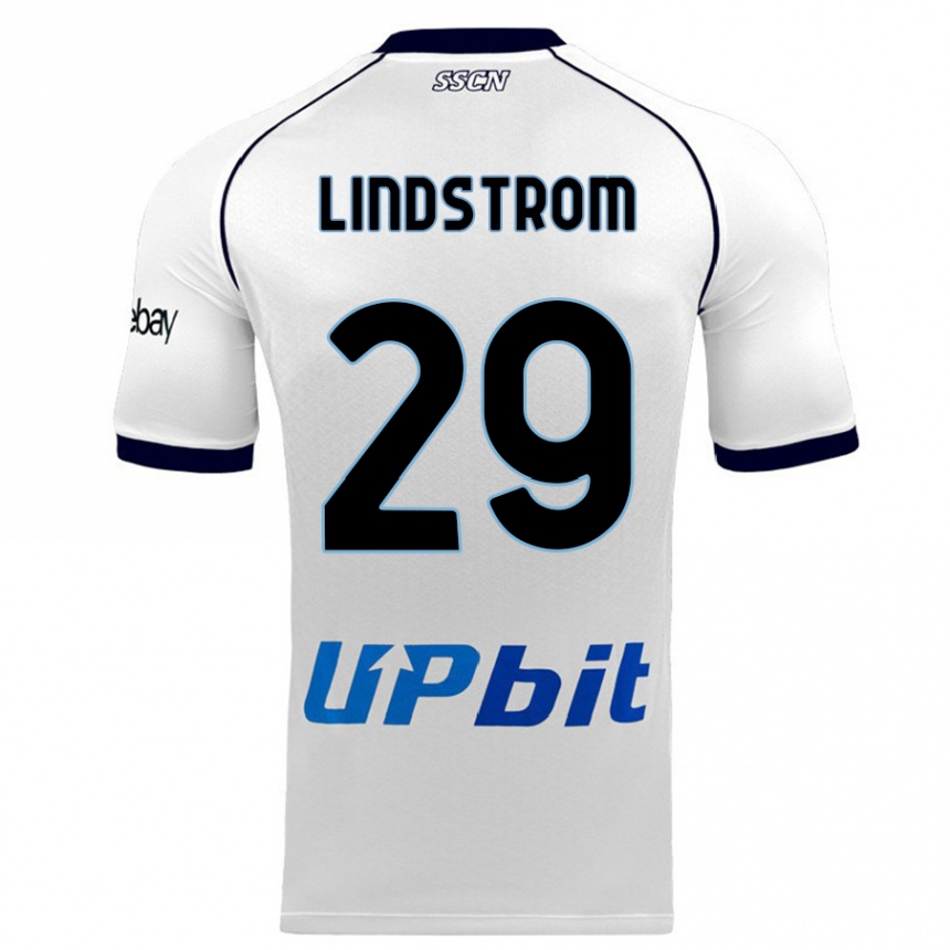 Herren Fußball Jesper Lindstrøm #29 Weiß Auswärtstrikot Trikot 2023/24 T-Shirt Luxemburg