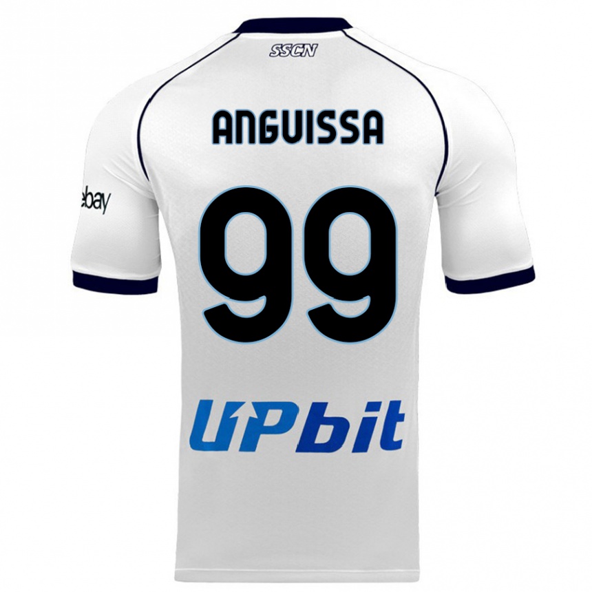 Herren Fußball Andre Zambo Anguissa #99 Weiß Auswärtstrikot Trikot 2023/24 T-Shirt Luxemburg