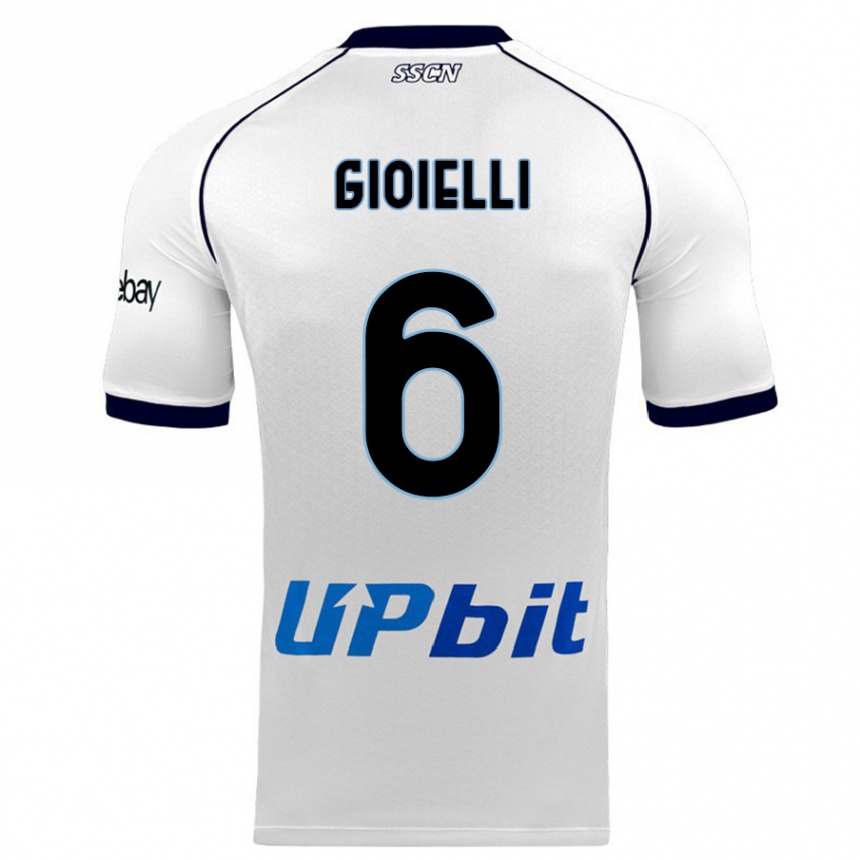 Herren Fußball Francesco Gioielli #6 Weiß Auswärtstrikot Trikot 2023/24 T-Shirt Luxemburg