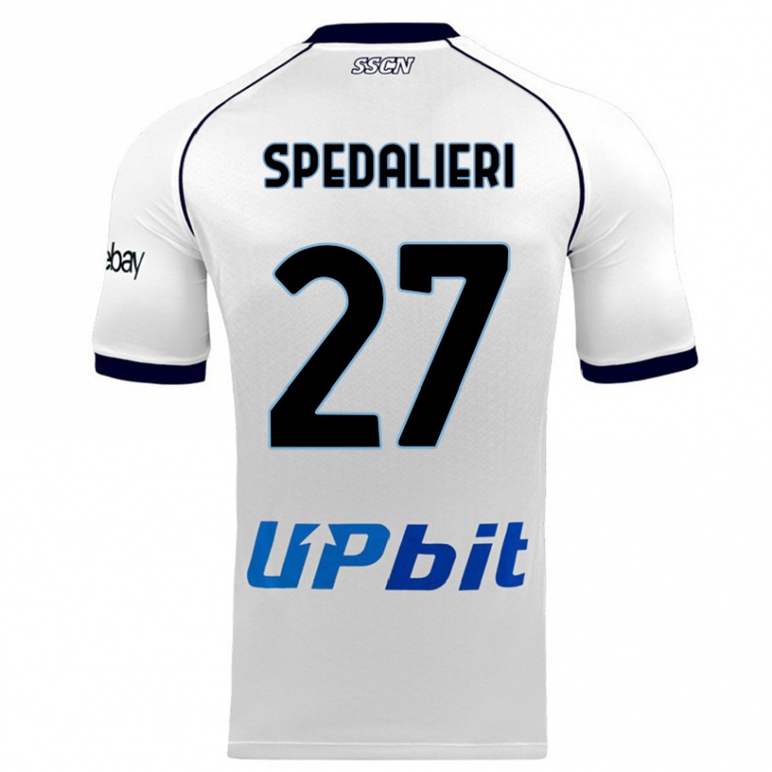 Herren Fußball Johnatan Andrea Spedalieri #27 Weiß Auswärtstrikot Trikot 2023/24 T-Shirt Luxemburg