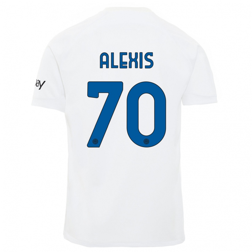 Herren Fußball Alexis Sanchez #70 Weiß Auswärtstrikot Trikot 2023/24 T-Shirt Luxemburg