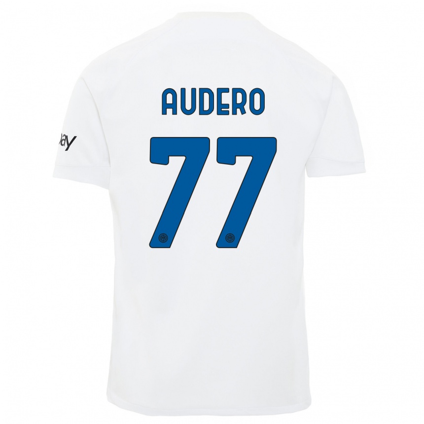 Herren Fußball Emil Audero #77 Weiß Auswärtstrikot Trikot 2023/24 T-Shirt Luxemburg