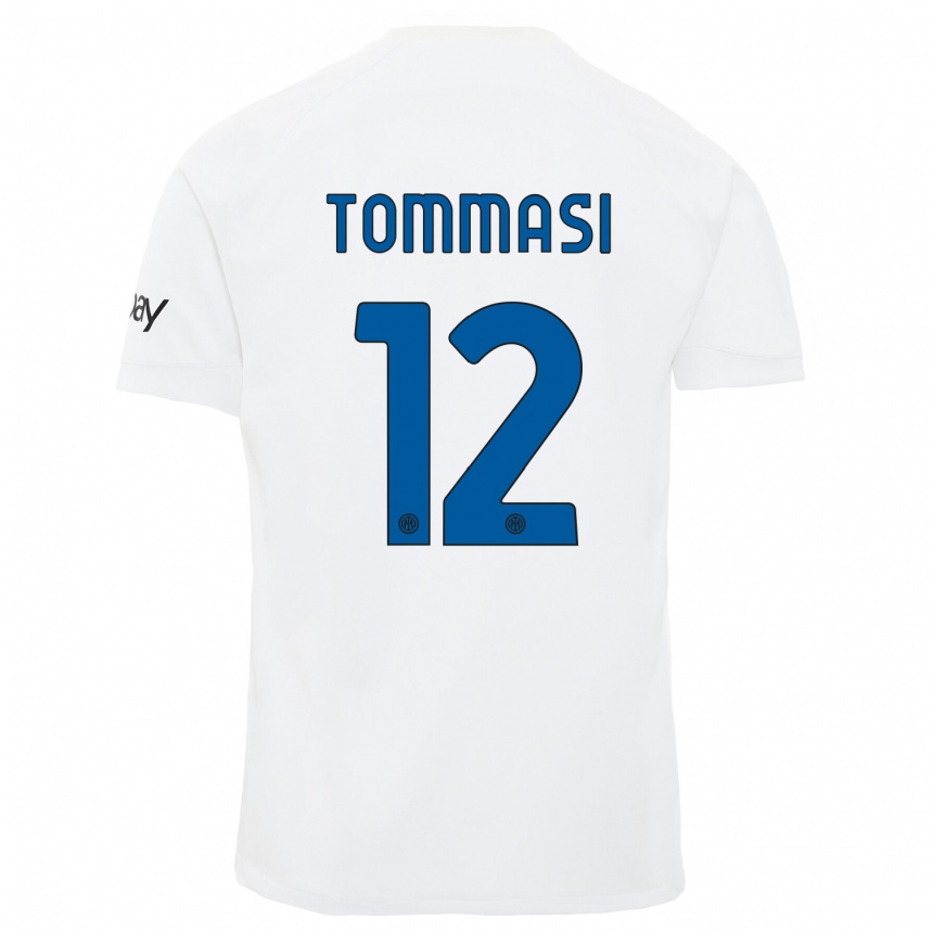 Herren Fußball Francesco Tommasi #12 Weiß Auswärtstrikot Trikot 2023/24 T-Shirt Luxemburg