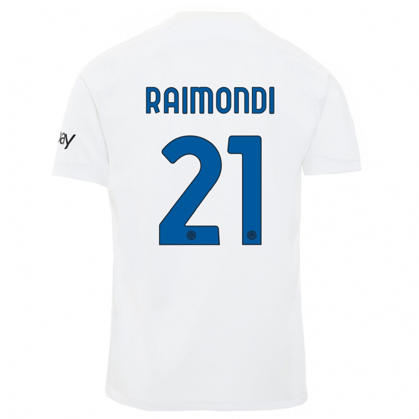 Herren Fußball Paolo Raimondi #21 Weiß Auswärtstrikot Trikot 2023/24 T-Shirt Luxemburg