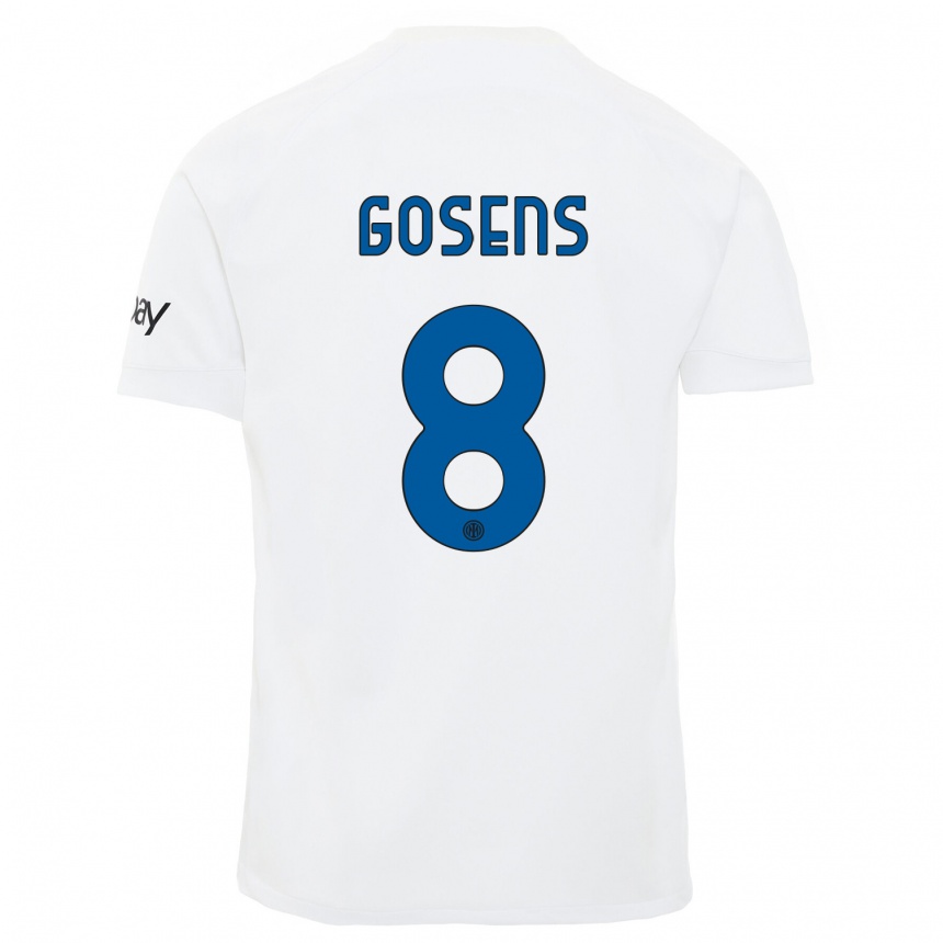 Herren Fußball Robin Gosens #8 Weiß Auswärtstrikot Trikot 2023/24 T-Shirt Luxemburg