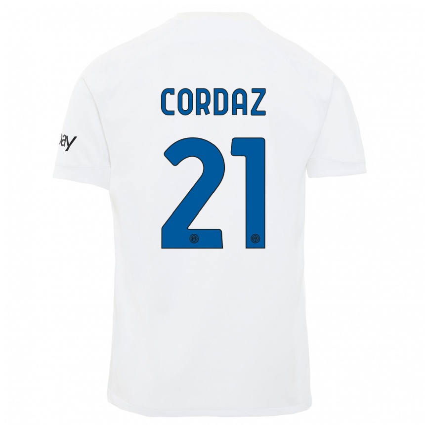 Herren Fußball Alex Cordaz #21 Weiß Auswärtstrikot Trikot 2023/24 T-Shirt Luxemburg
