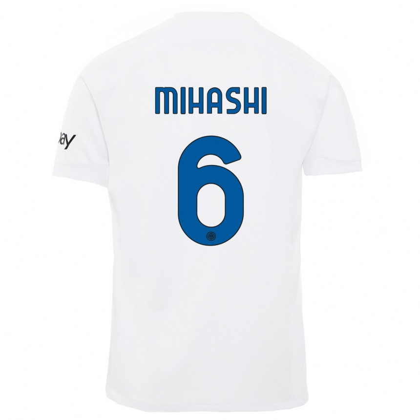 Herren Fußball Mana Mihashi #6 Weiß Auswärtstrikot Trikot 2023/24 T-Shirt Luxemburg