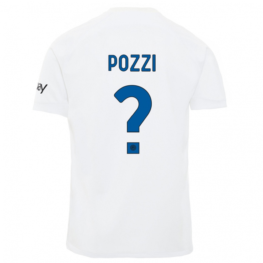 Herren Fußball Andrea Pozzi #0 Weiß Auswärtstrikot Trikot 2023/24 T-Shirt Luxemburg