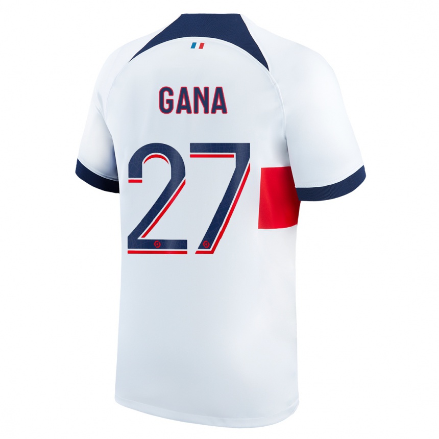 Herren Fußball Idrissa Gana Gueye #27 Weiß Auswärtstrikot Trikot 2023/24 T-Shirt Luxemburg