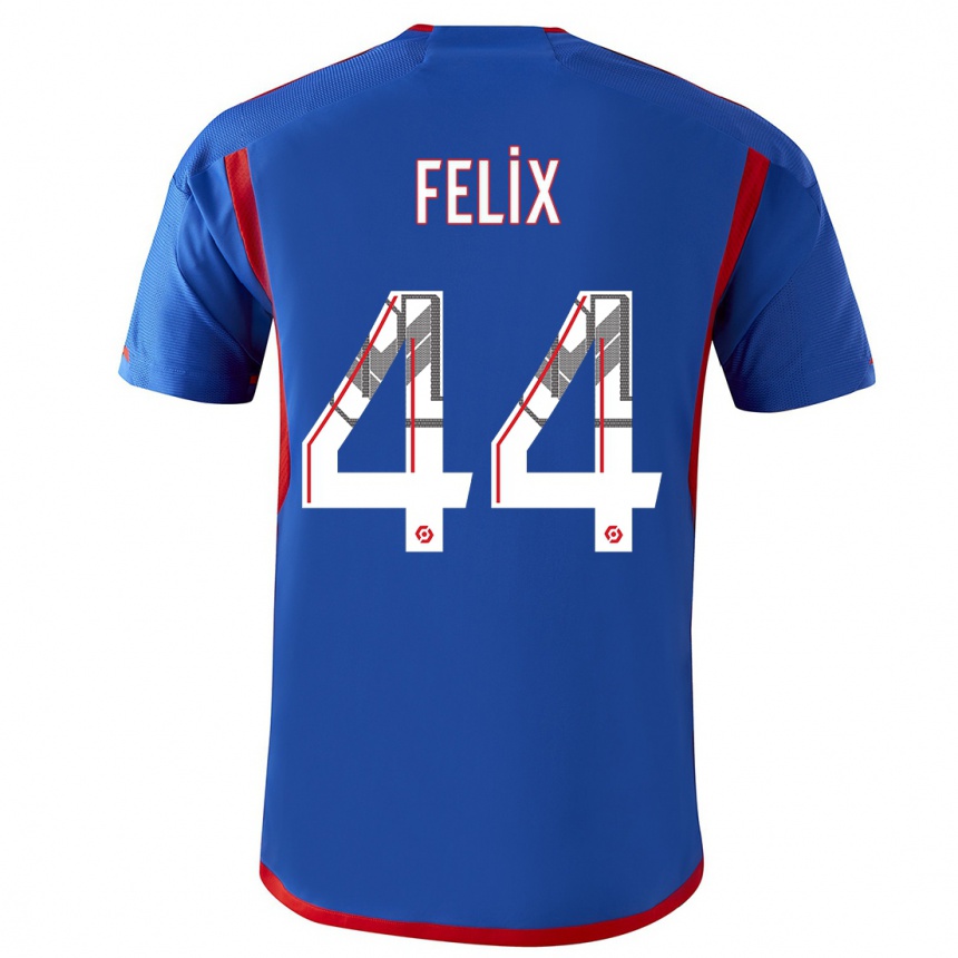 Herren Fußball Marley Felix #44 Blau Rot Auswärtstrikot Trikot 2023/24 T-Shirt Luxemburg