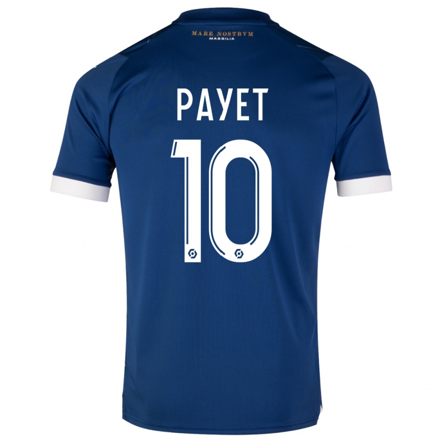 Herren Fußball Dimitri Payet #10 Dunkelblau Auswärtstrikot Trikot 2023/24 T-Shirt Luxemburg