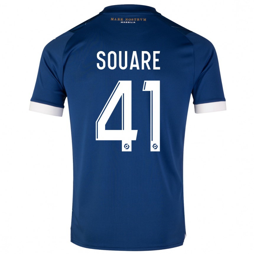 Herren Fußball Cheick Souare #41 Dunkelblau Auswärtstrikot Trikot 2023/24 T-Shirt Luxemburg