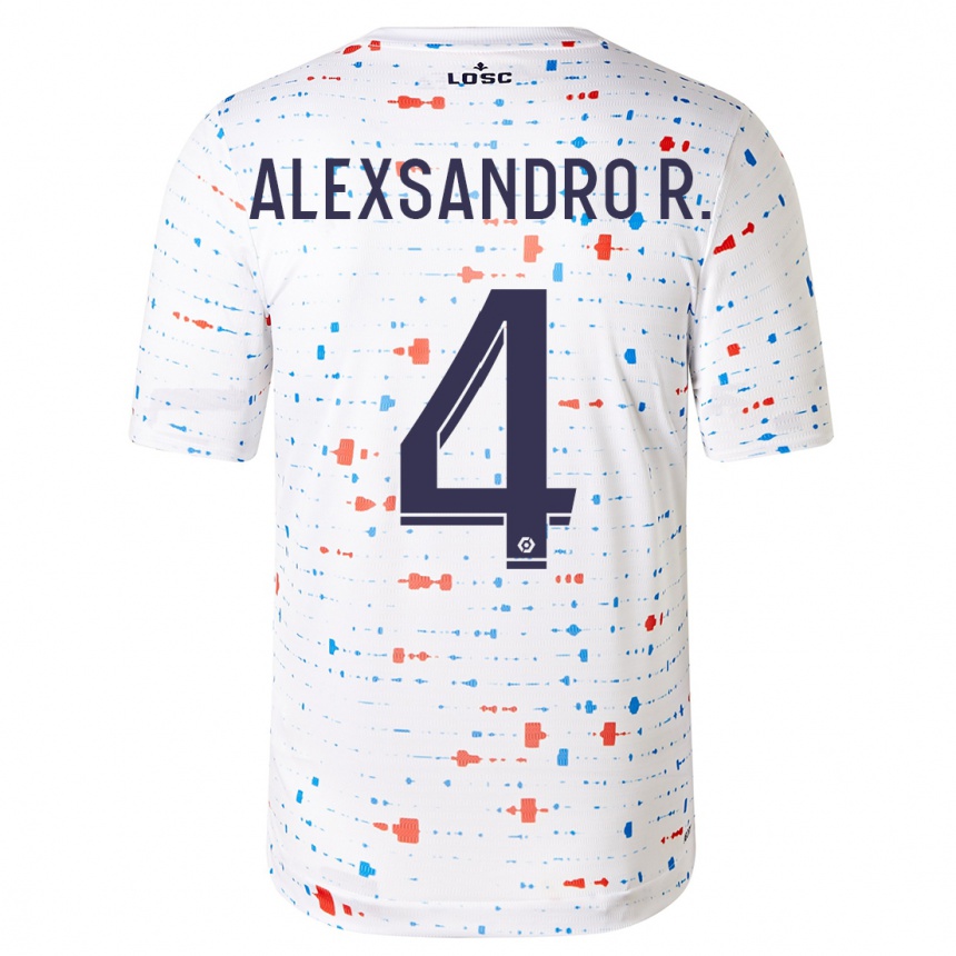 Herren Fußball Alexsandro Ribeiro #4 Weiß Auswärtstrikot Trikot 2023/24 T-Shirt Luxemburg