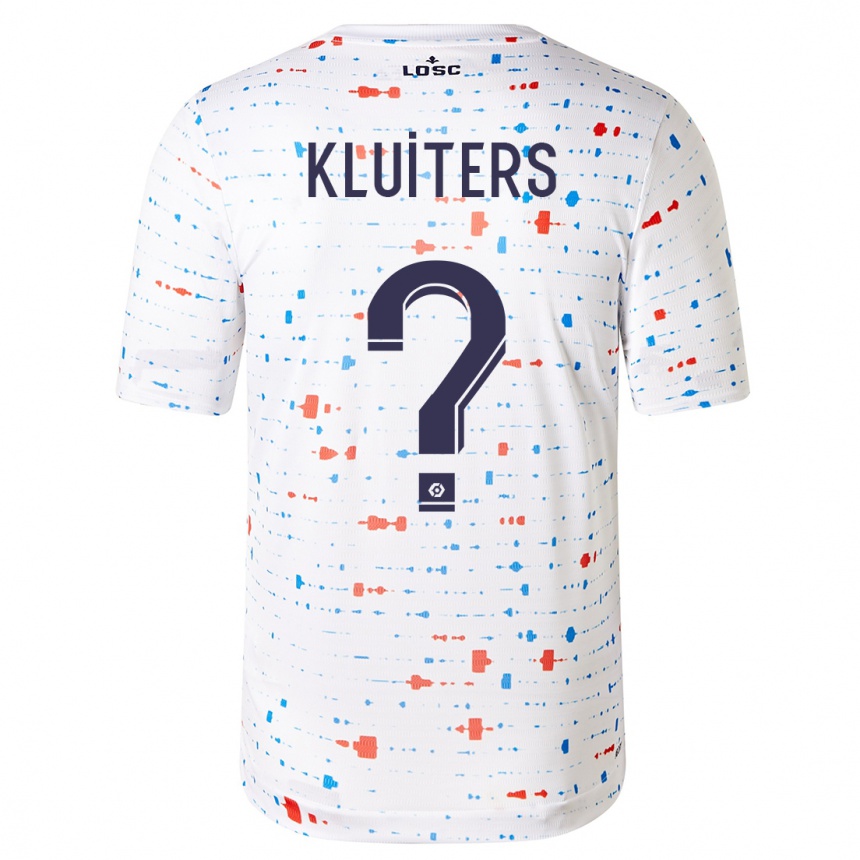 Herren Fußball Luuk Kluiters #0 Weiß Auswärtstrikot Trikot 2023/24 T-Shirt Luxemburg