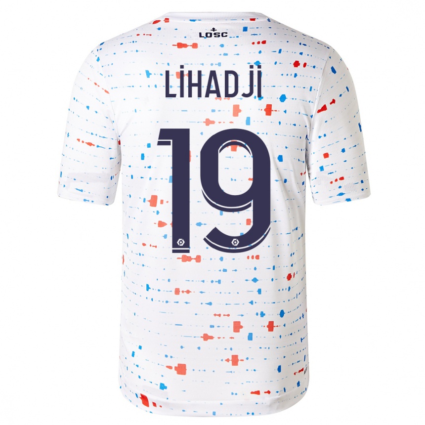 Herren Fußball Isaac Lihadji #19 Weiß Auswärtstrikot Trikot 2023/24 T-Shirt Luxemburg