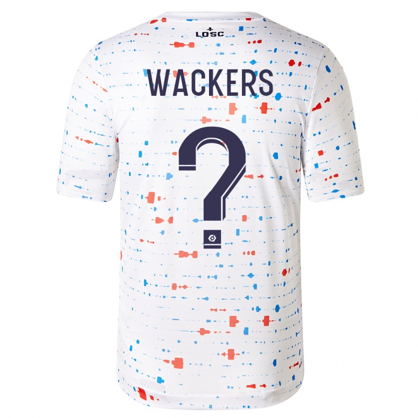 Herren Fußball Maxime Wackers #0 Weiß Auswärtstrikot Trikot 2023/24 T-Shirt Luxemburg