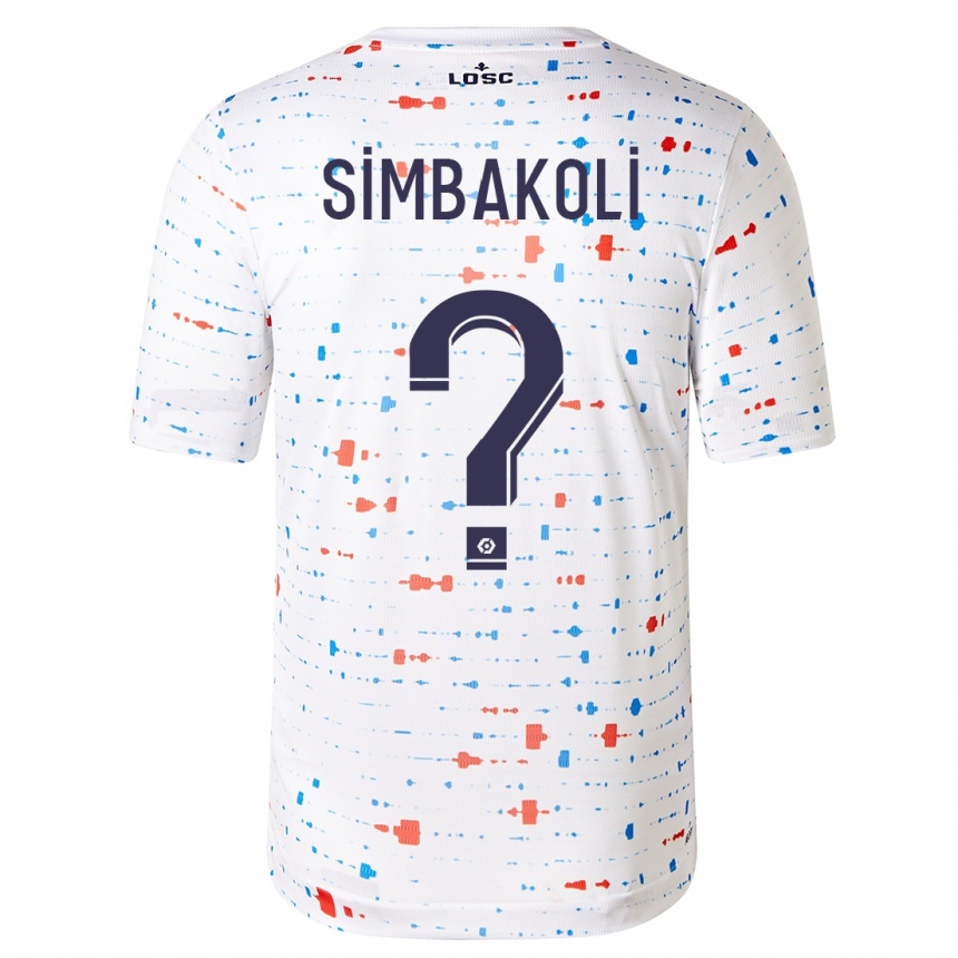 Herren Fußball Mamadou Simbakoli #0 Weiß Auswärtstrikot Trikot 2023/24 T-Shirt Luxemburg