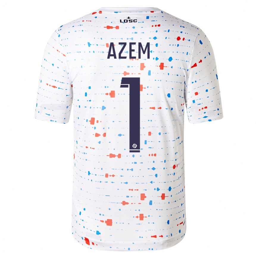 Herren Fußball Floriane Azem #1 Weiß Auswärtstrikot Trikot 2023/24 T-Shirt Luxemburg