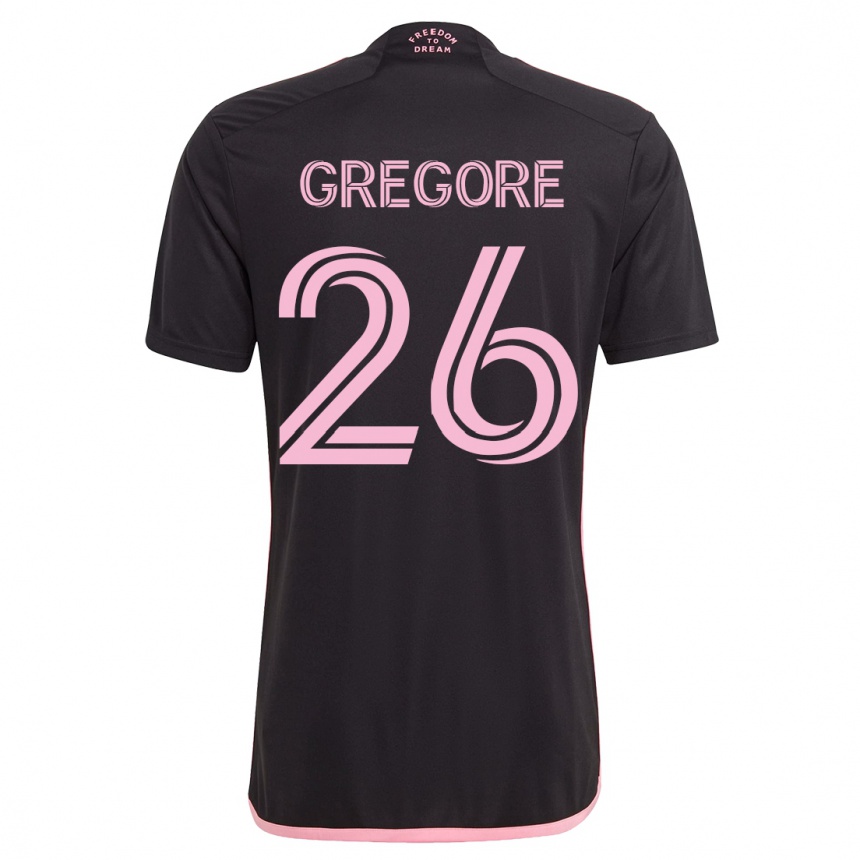 Herren Fußball Gregore #26 Schwarz Auswärtstrikot Trikot 2023/24 T-Shirt Luxemburg