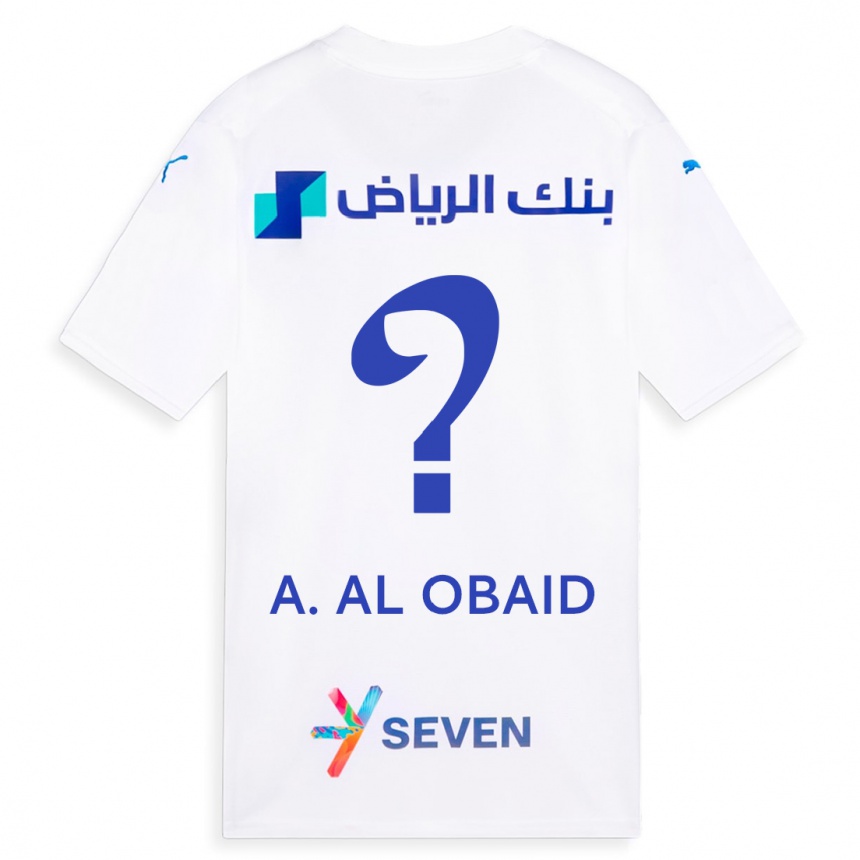 Herren Fußball Abdulrahman Al-Obaid #0 Weiß Auswärtstrikot Trikot 2023/24 T-Shirt Luxemburg