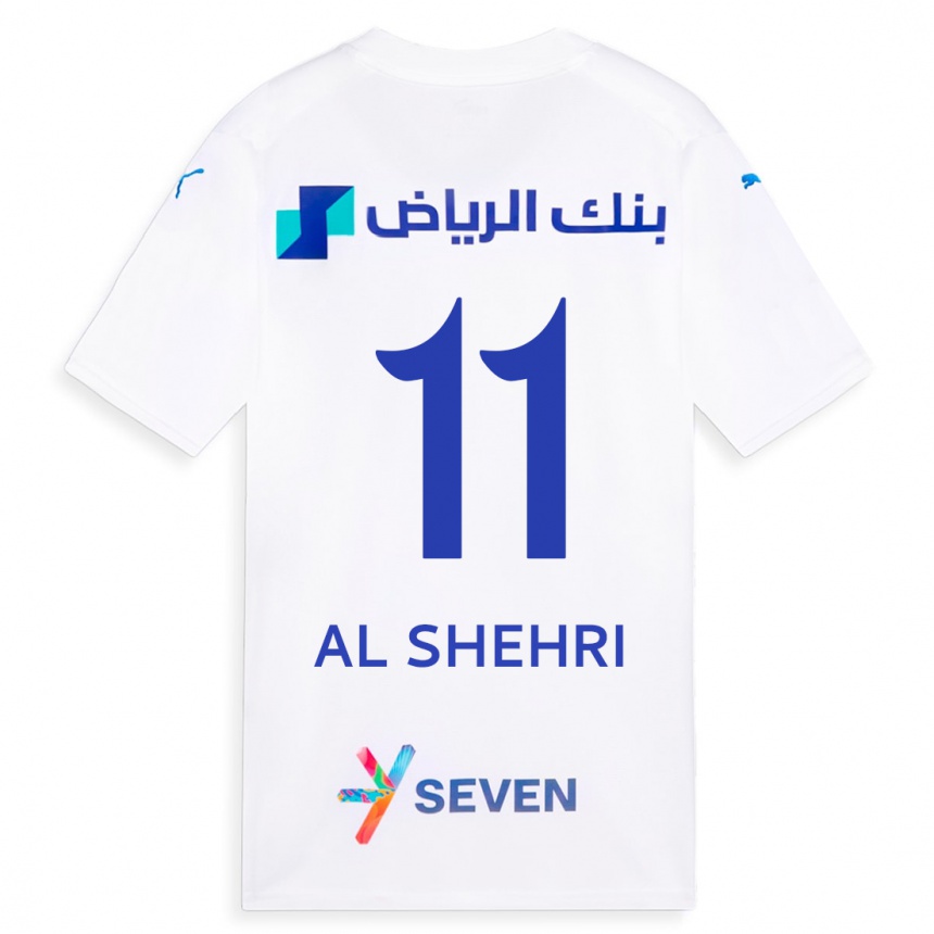 Herren Fußball Saleh Al-Shehri #11 Weiß Auswärtstrikot Trikot 2023/24 T-Shirt Luxemburg