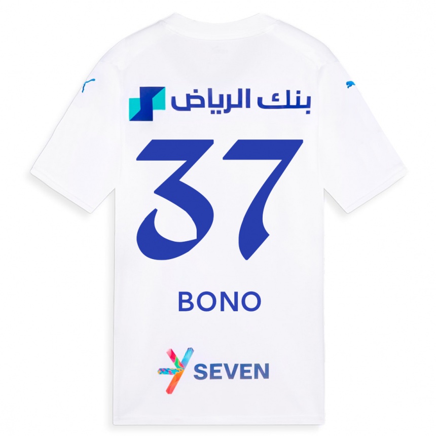 Herren Fußball Bono #37 Weiß Auswärtstrikot Trikot 2023/24 T-Shirt Luxemburg