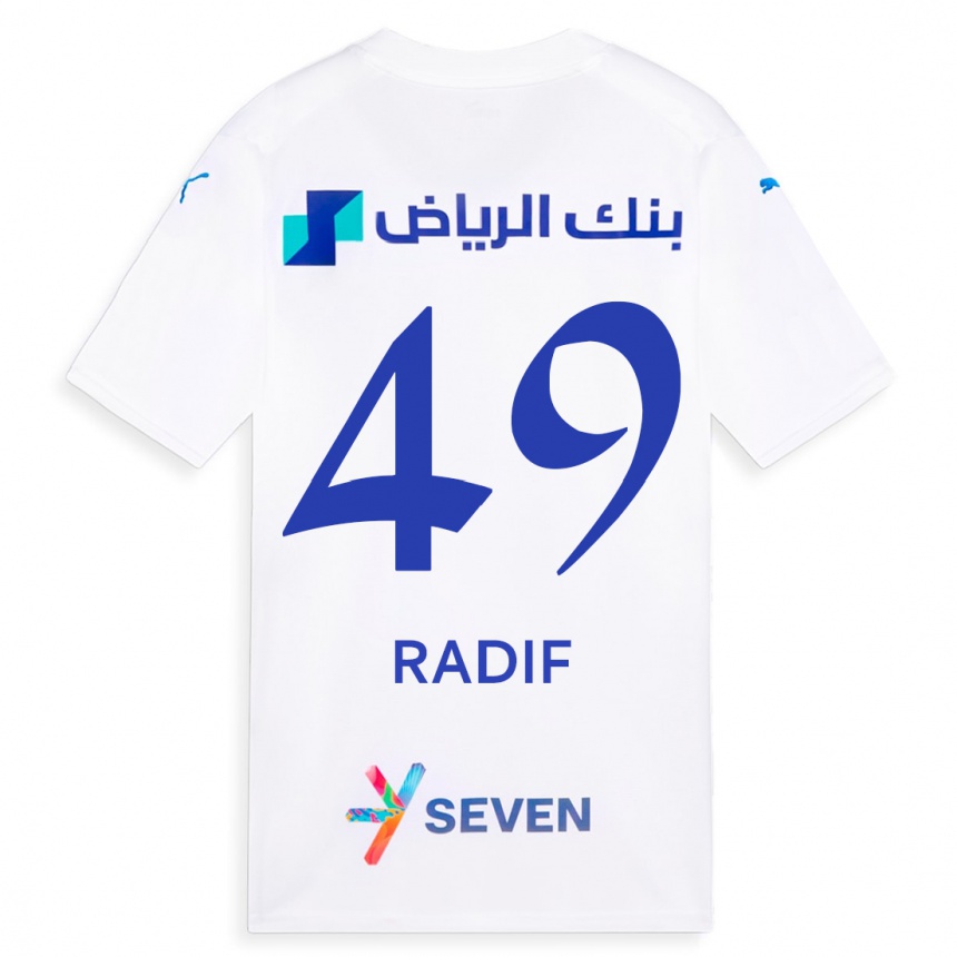 Herren Fußball Abdullah Radif #49 Weiß Auswärtstrikot Trikot 2023/24 T-Shirt Luxemburg