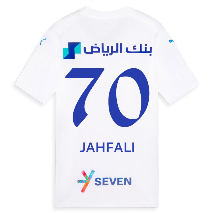 Herren Fußball Mohammed Jahfali #70 Weiß Auswärtstrikot Trikot 2023/24 T-Shirt Luxemburg