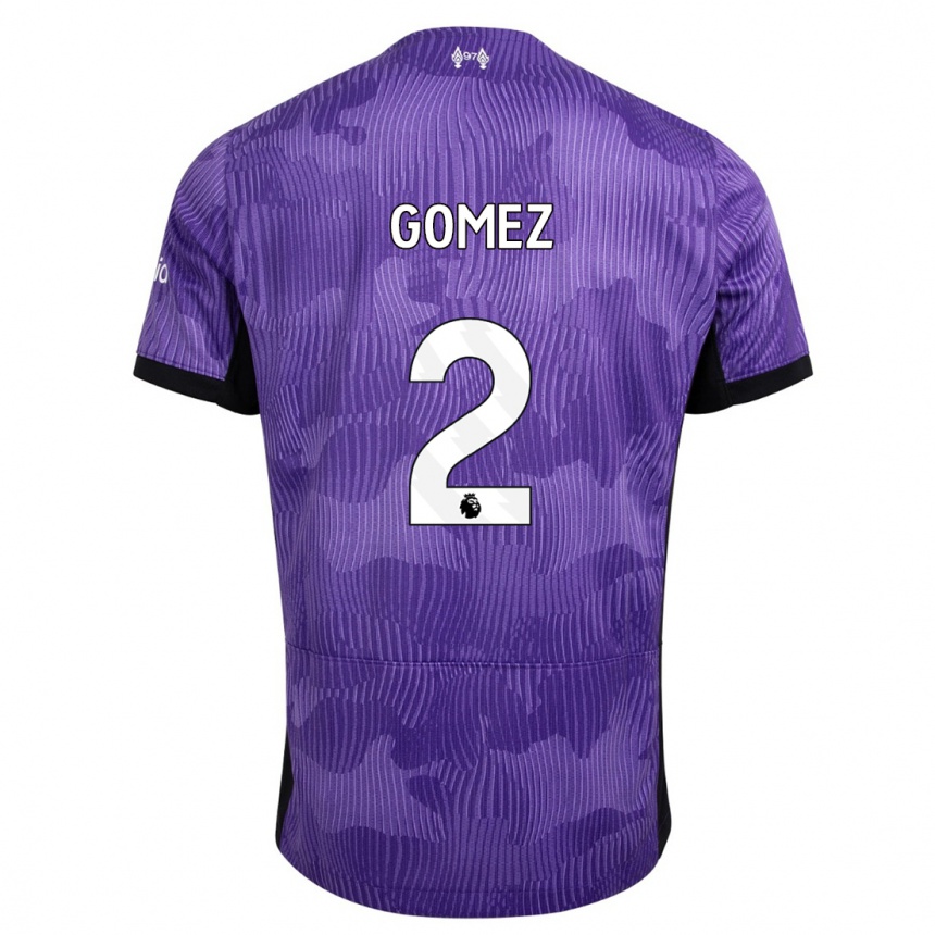 Herren Fußball Joe Gomez #2 Lila Ausweichtrikot Trikot 2023/24 T-Shirt Luxemburg