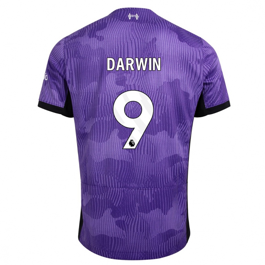 Herren Fußball Darwin Nunez #9 Lila Ausweichtrikot Trikot 2023/24 T-Shirt Luxemburg