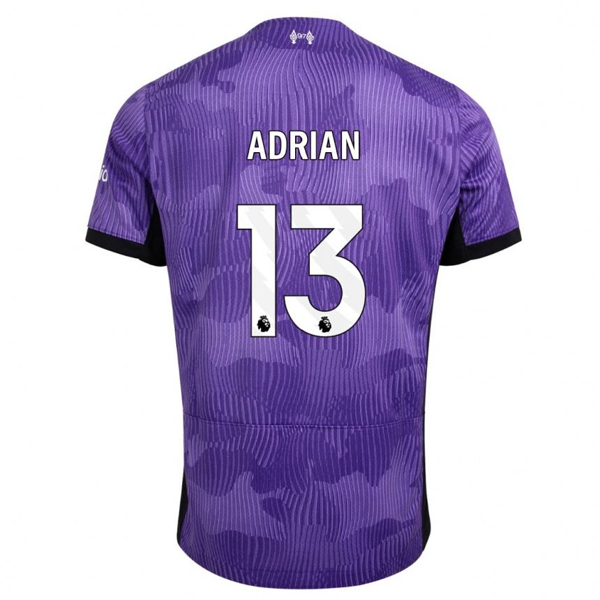 Herren Fußball Adrian #13 Lila Ausweichtrikot Trikot 2023/24 T-Shirt Luxemburg