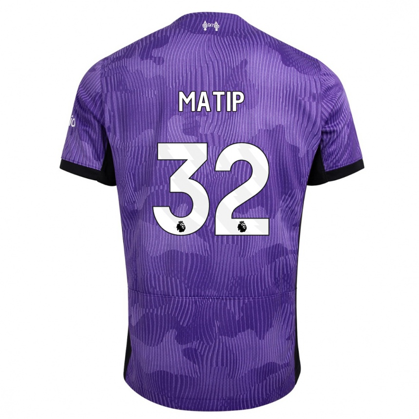 Herren Fußball Joel Matip #32 Lila Ausweichtrikot Trikot 2023/24 T-Shirt Luxemburg