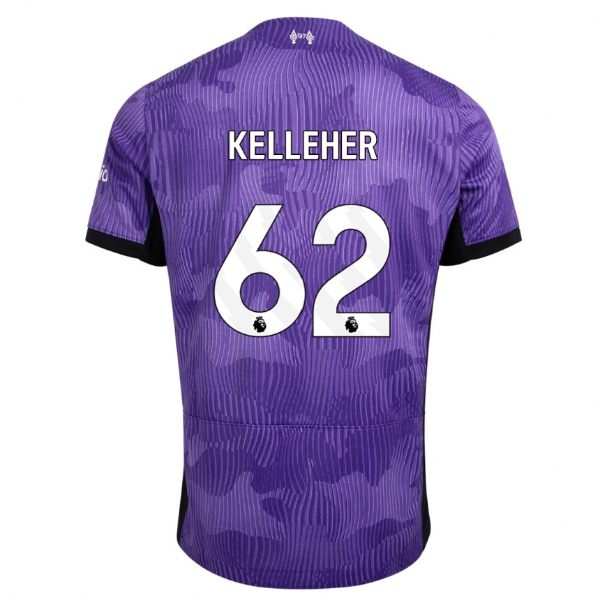 Herren Fußball Caoimhin Kelleher #62 Lila Ausweichtrikot Trikot 2023/24 T-Shirt Luxemburg