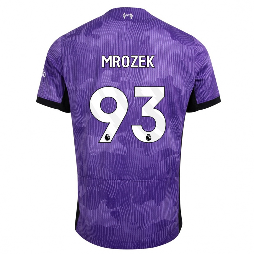 Herren Fußball Fabian Mrozek #93 Lila Ausweichtrikot Trikot 2023/24 T-Shirt Luxemburg