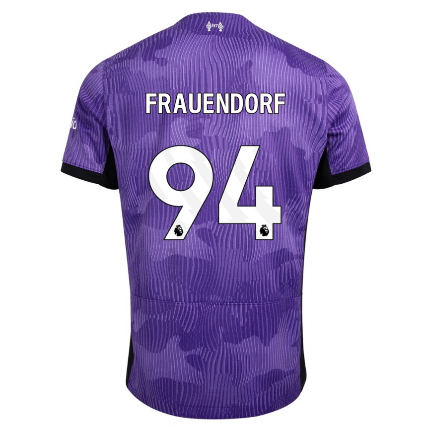 Herren Fußball Melkamu Frauendorf #94 Lila Ausweichtrikot Trikot 2023/24 T-Shirt Luxemburg